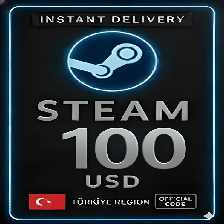 Steam Wallet Gift Card - 100 USD (Turkey)
