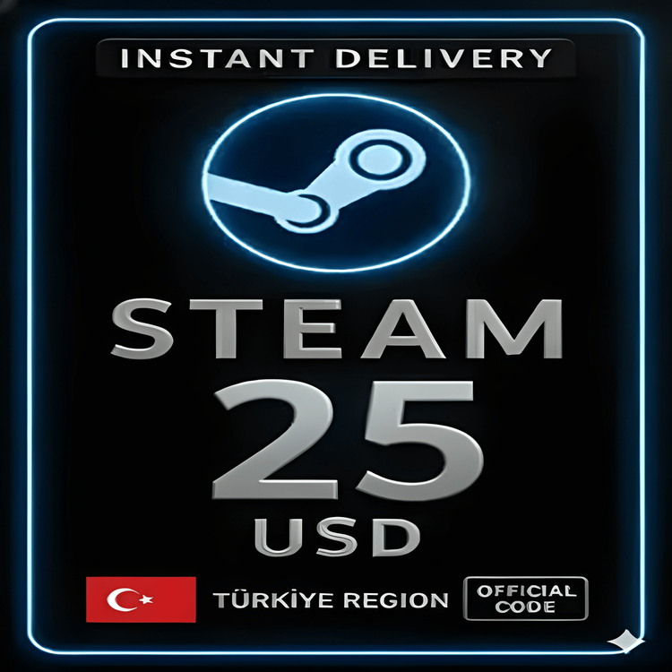 Steam Wallet Gift Card - 25 USD (Turkey)